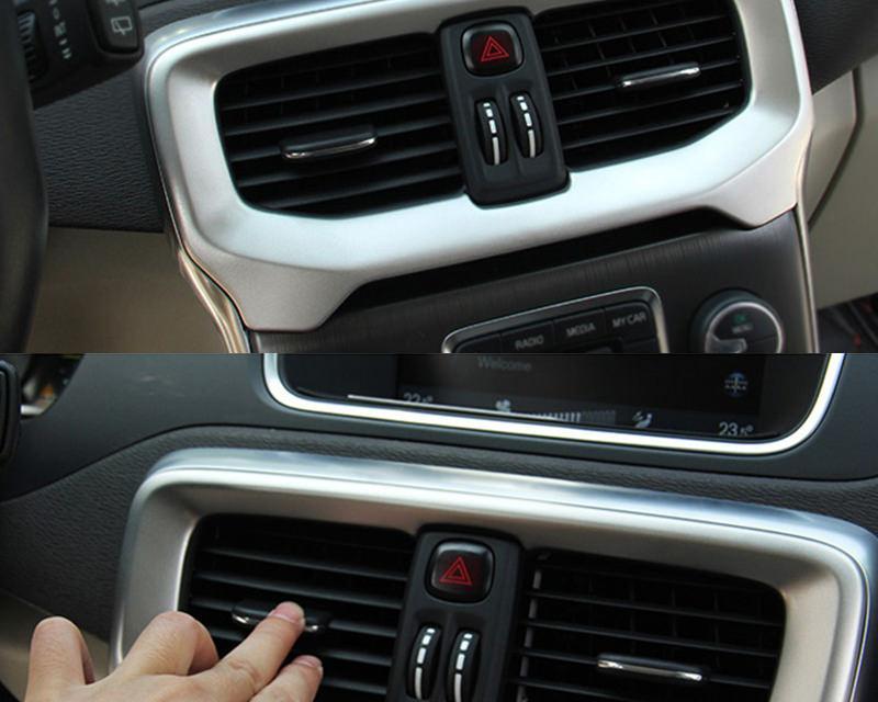 Volvo V40 P1 Chrom Mittelkonsole Luft Düsen Ausströmer Luftungs Gitter Schacht