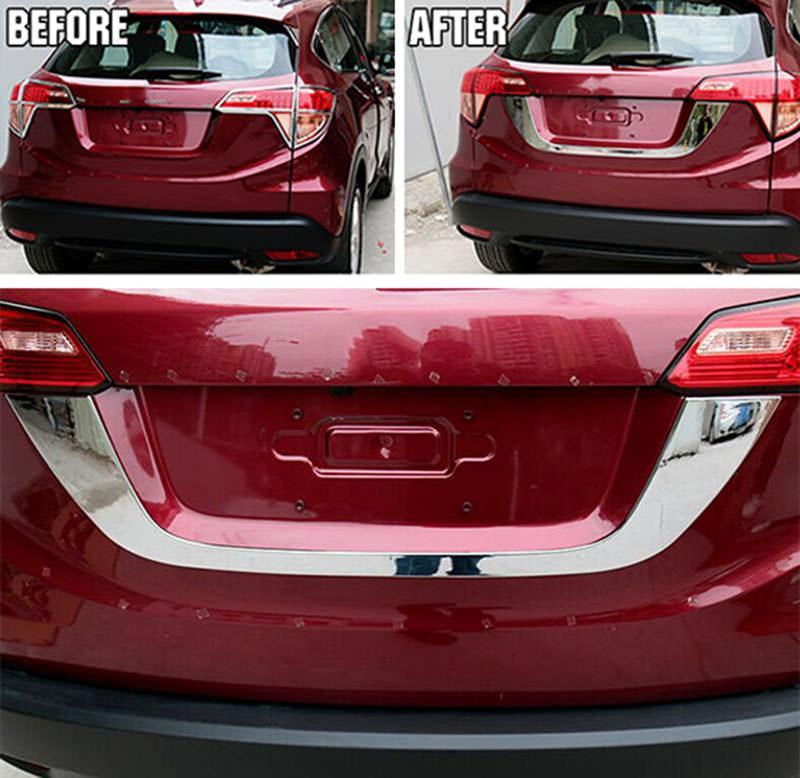 Honda HRV Chrom Kofferraum Gepäckraum Abdeckung Hinten Leiste