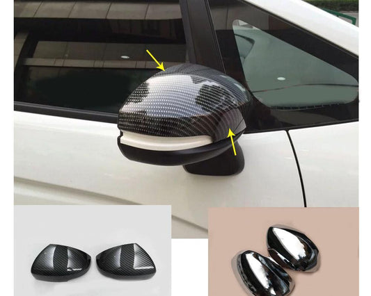 Honda Jazz Chrom Carbon Rückspiegel Seitenspiegel Abdeckung Blende Rahmen