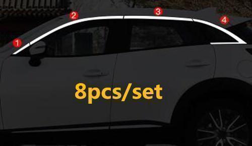 Mazda CX3 Chrom Zierleiste Zierstab Chromleiste A B C Säule Abdeckung