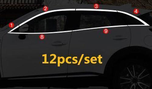 Mazda CX3 Chrom Zierleiste Zierstab Chromleiste A B C Säule Abdeckung