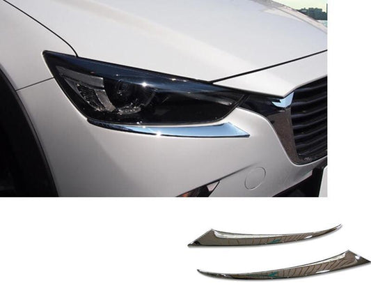 Mazda CX3 Chrom Scheinwerfer Leuchte Licht Augenbraue Abdeckung