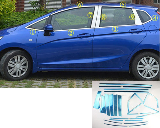 Honda Jazz Chrom Türzierleisten Abdeckung B Säule Türsäule