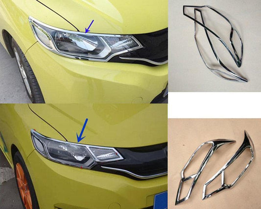 Honda Jazz Chrom Licht Leuchte Scheinwerfer Vorne Abdeckung