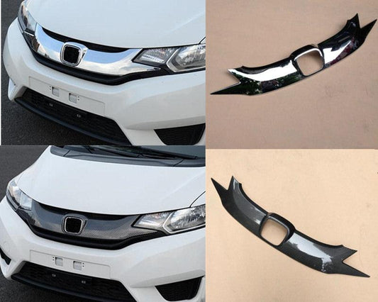 Honda Jazz Chrom Carbon Stossleiste Kühlergrill Logo Vorne Leiste Abdeckung