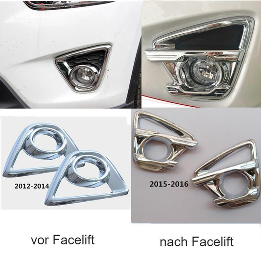 Mazda CX5 KE Chrom Nebelscheinwerfer Licht Abdeckung Rahmen Vorne