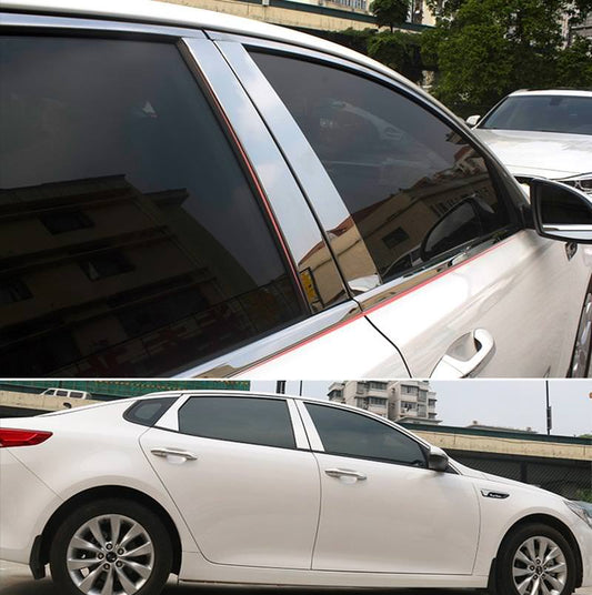 Kia Optima 4 K5 JF Chrom Türzierleisten Abdeckung B Säule Türsäule