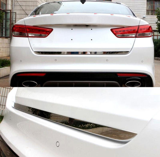 Kia Optima 4 K5 JF Chrom Kofferraum Gepäckraum Abdeckung Hinten Leiste