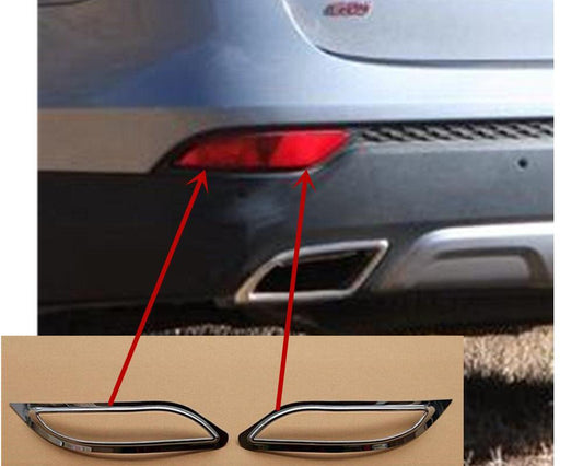 Hyundai Santa Fe 3 DM Chrom Nebelscheinwerfer Abdeckung Rahmen Licht Hinten