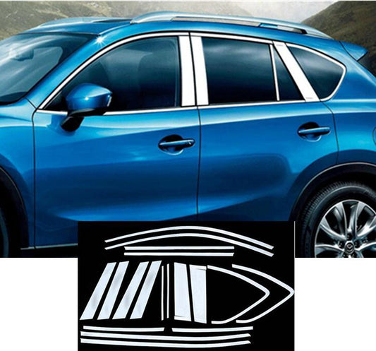 Mazda CX5 KE Chrom Zierleiste Zierstab Chromleiste A B C Säule Abdeckung