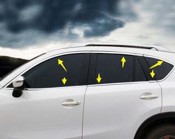 Mazda CX5 KE Chrom Zierleiste Zierstab Chromleiste A B C Säule Abdeckung