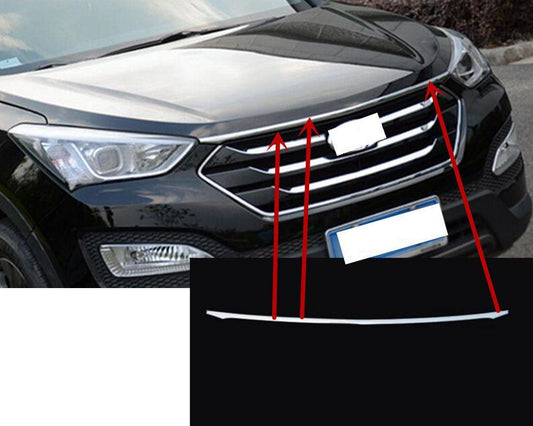 Hyundai Santa Fe 3 DM Chrom Stossleiste Motorhaube Vorne Leiste Abdeckung