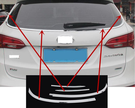 Hyundai Santa Fe 3 DM Chrom Hinten Fenster Leiste Abdeckung