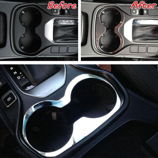 Hyundai Santa Fe 3 DM Chrom Ablagekasten Getränke Becher Wasser Halter Abdeckung