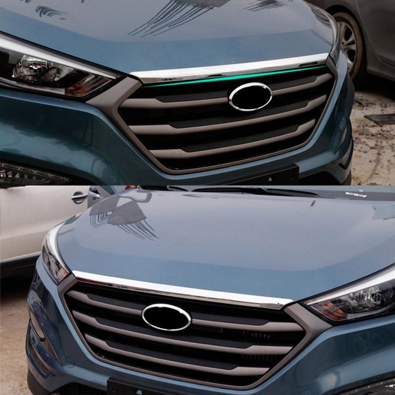 Hyundai Tucson 3 TL Chrom Stossleiste Motorhaube Vorne Leiste Abdeckung
