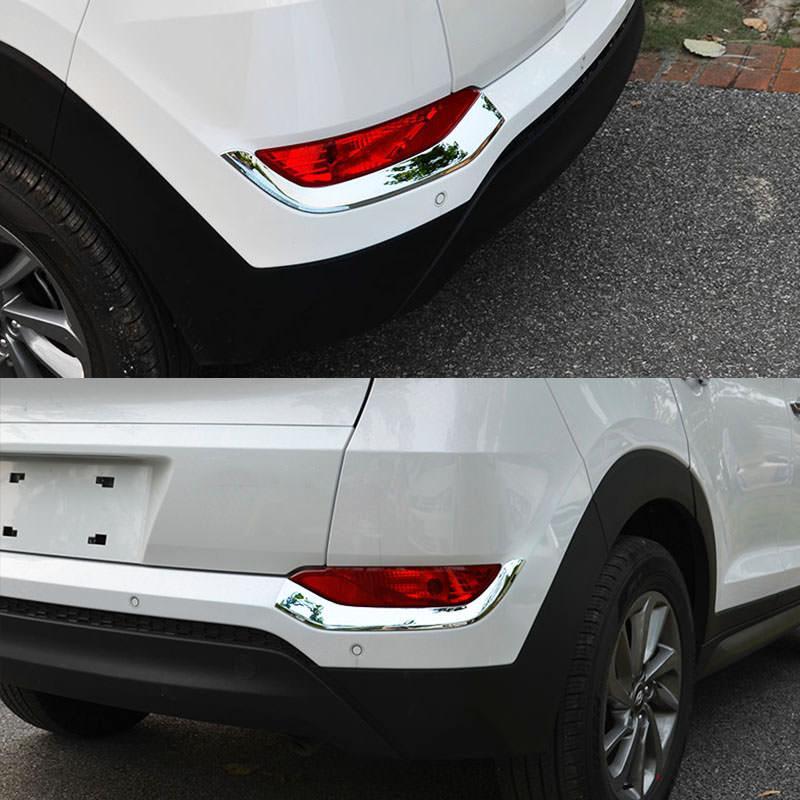 Hyundai Tucson 3 TL Chrom Nebelscheinwerfer Licht Hinten Leiste Abdeckung