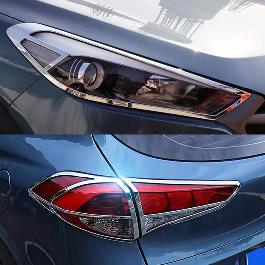 Hyundai Tucson 3 TL Chrom Licht Leuchte Scheinwerfer Vorne Hinteres Rückleuchte Abdeckung