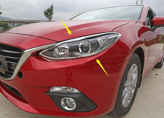 Mazda 3 BM Chrom Scheinwerfer Licht Leuchte Abdeckung Rahmen