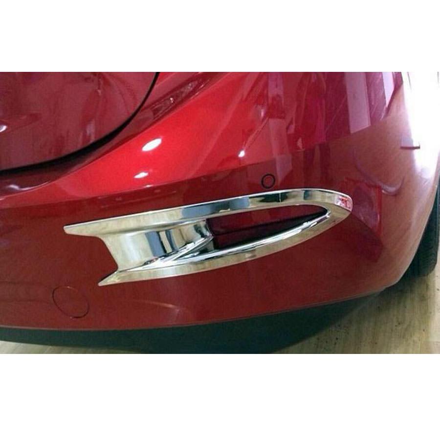 Mazda 3 BM Chrom Nebelscheinwerfer Licht Abdeckung Rahmen Hinten