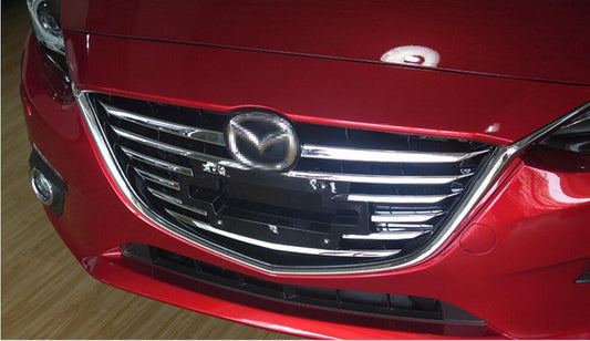 Mazda 3 BM Chrom Kühlergrill Gitter Leiste Abdeckung Vorne