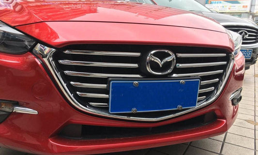 Mazda 3 BN Chrom Kühlergrill Gitter Leiste Abdeckung Vorne