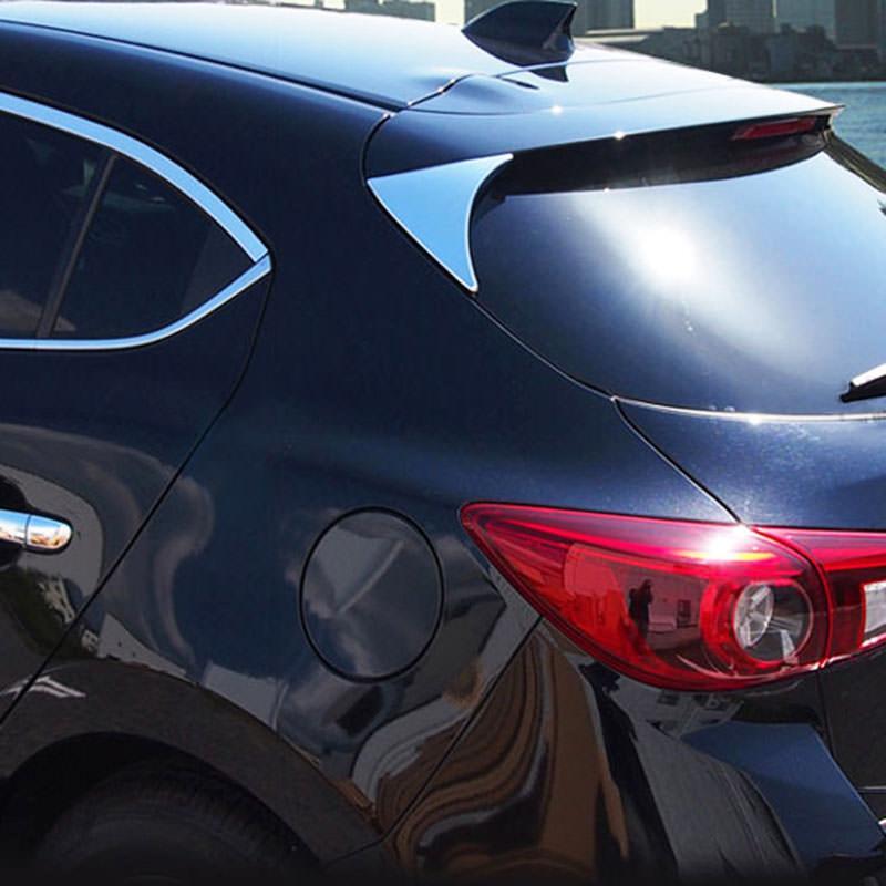 Mazda 3 BM Chrom Dreieck Fenster Hinten Abdeckung Rahmen (Fließheck)