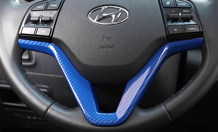 Hyundai Tucson 3 TL Carbon Lenkradbezug Lenkradhülle Abdeckung Rahmen
