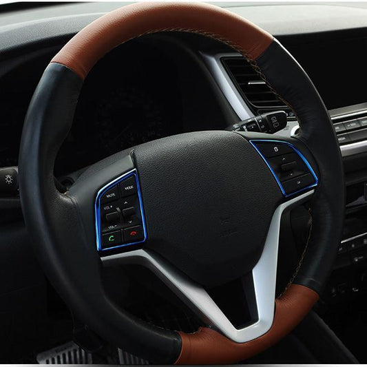 Hyundai Tucson 3 TL Chrom Lenkradbezug Lenkradhülle Abdeckung Rahmen