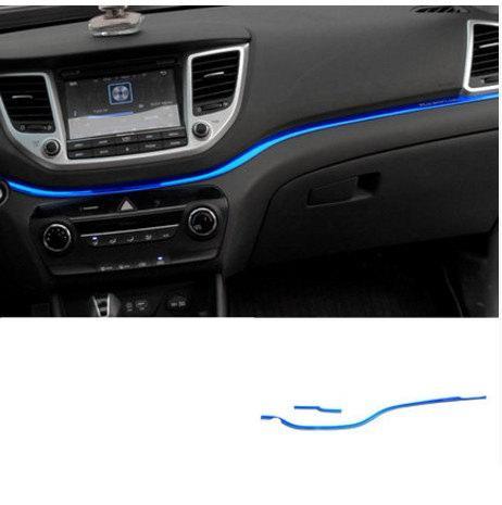 Hyundai Tucson 3 TL Blaue Dekoration Tür Armaturenbrett Rahmen Abdeckung