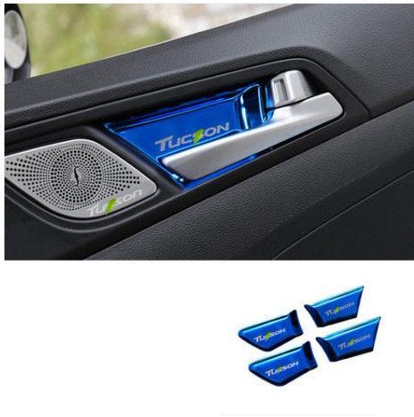 Hyundai Tucson 3 TL Blaue Dekoration Tür Armaturenbrett Rahmen Abdeckung