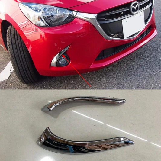 Mazda 2 DJ Chrom Nebelscheinwerfer Licht Abdeckung Augenbraue Vorne
