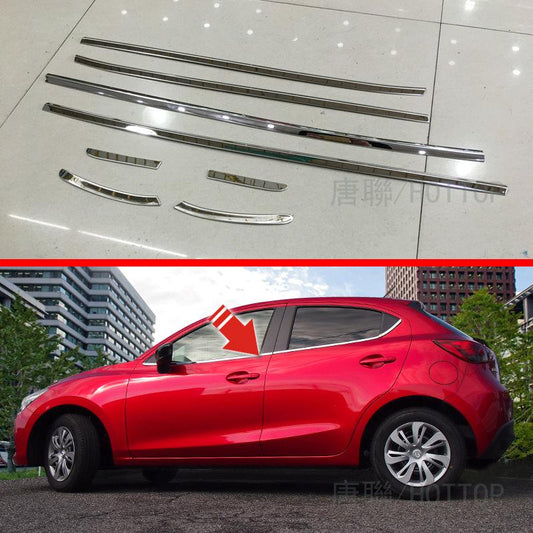 Mazda 2 DJ Chrom Türzierleisten Unter Fenster Leiste Abdeckung