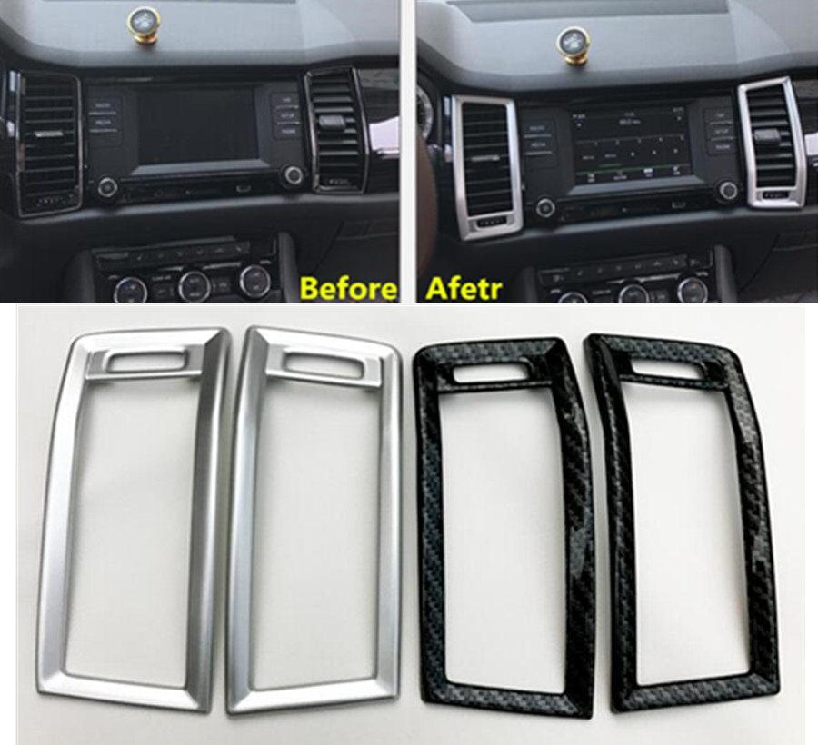 Skoda Kodiaq Mittelkonsole Luftdüsen Lüftungs Gitter Schacht Luft Ausströmer