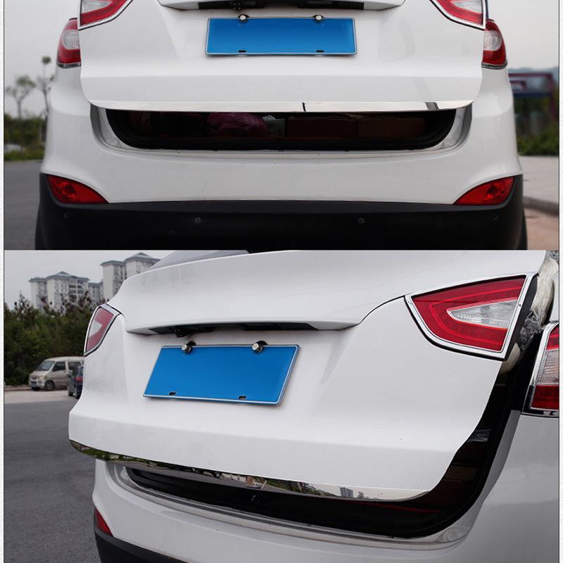 Hyundai Tucson ix35 LM Edelstahl Kofferraum Gepäckraum Abdeckung Hinten Leiste