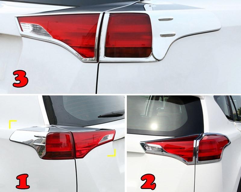 Toyota RAV4 4 XA40 Chrom Abdeckung Hinteres Licht Rückleuchte Hecklicht