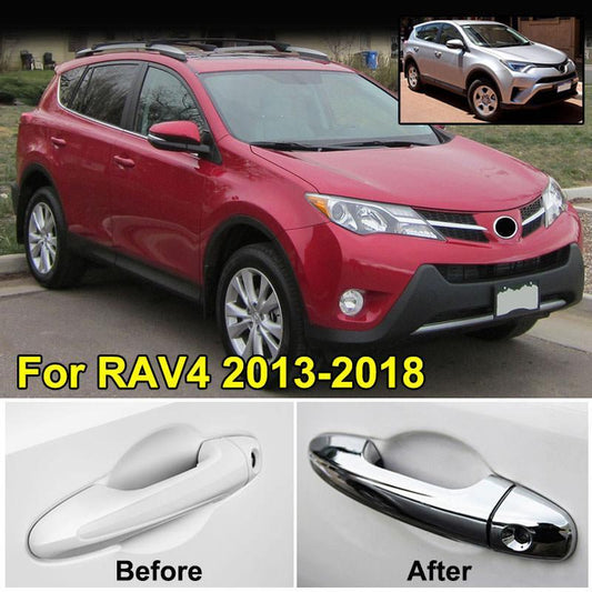 Toyota RAV4 4 XA40 Chrom Türgriff Außen Tür Abdeckung Rahmen