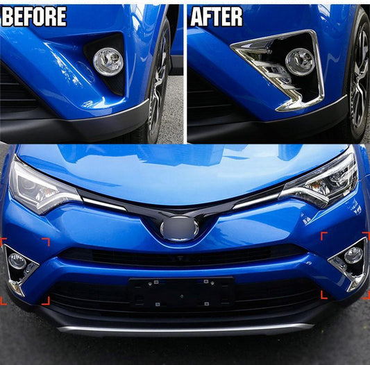 Toyota RAV4 4 XA40 Chrom Nebelscheinwerfer Licht Abdeckung Rahmen Vorne