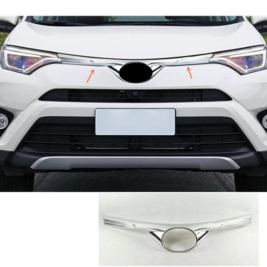 Toyota RAV4 4 XA40 Chrom Stossleiste Kühlergrill Logo Vorne Leiste Abdeckung