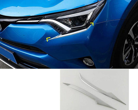 Toyota RAV4 4 XA40 Chrom Licht Leuchte Scheinwerfer Vorne Leiste Abdeckung