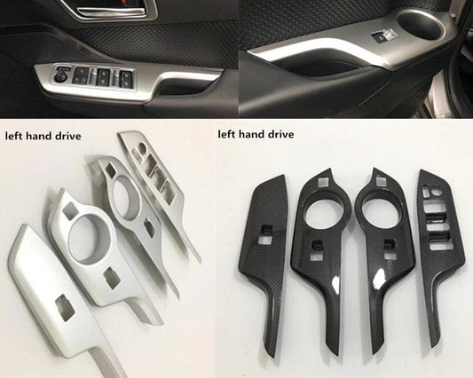 Toyota C-HR Chrom Carbon Abdeckung Fenster Heber Schalter Taster Rahmen