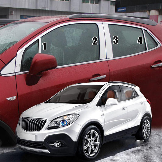 Opel Mokka X Chrom Türzierleisten B Säule Türsäule Abdeckung