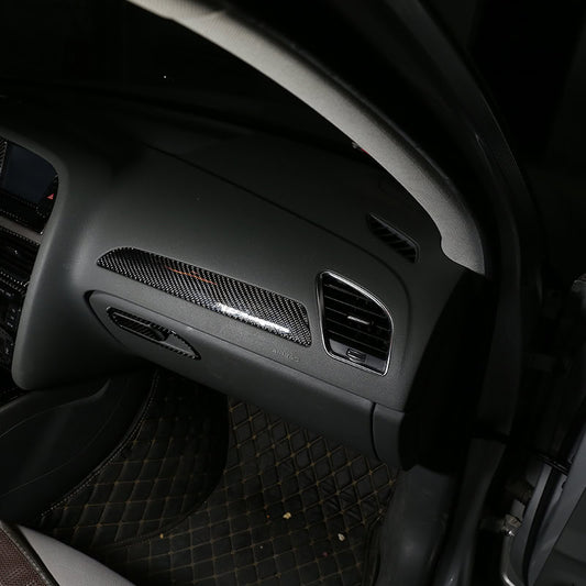 Geeignet für Audi A4L/A5 2009-2016 Beifahrermittelkonsole Panel Echtes Carbon (weich) 1-teiliges Set