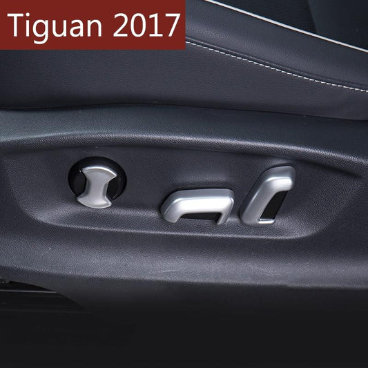 VW Tiguan MQB Chrom Autositz Einstellung Knopf Schalter Abdeckung