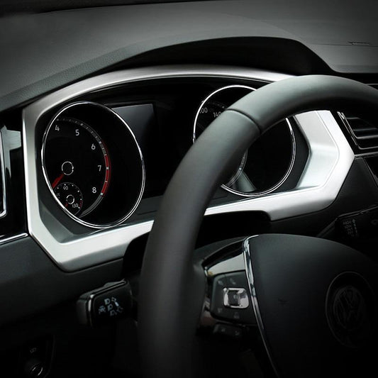 VW Tiguan MQB Chrom Mittelkonsole Armaturenbrett Geschwindigkeitsmesser Abdeckung
