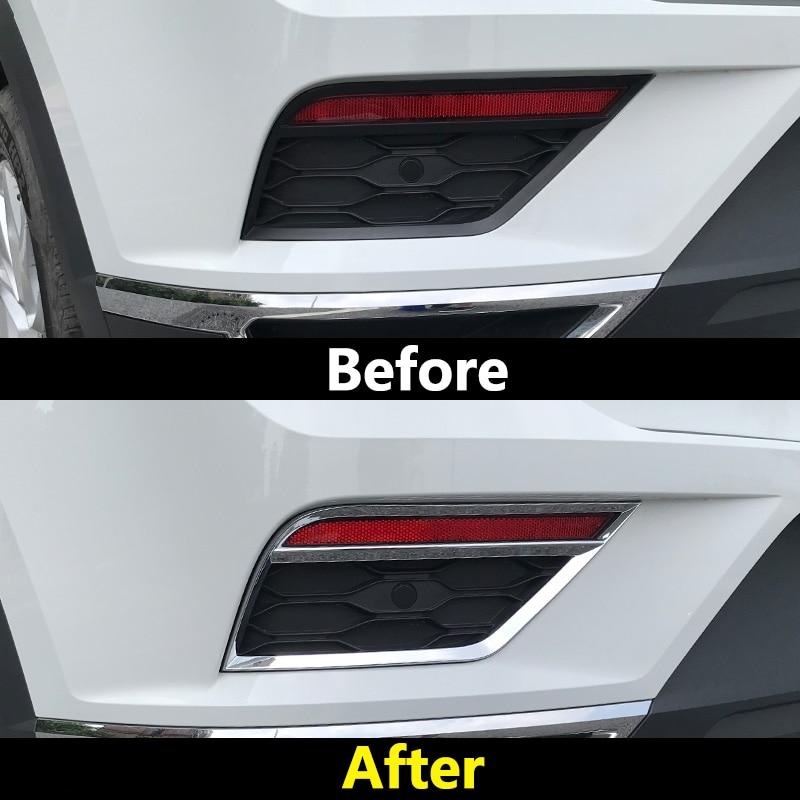 VW T-Roc MQB Chrom Nebelscheinwerfer Abdeckung Rahmen Licht Hinten