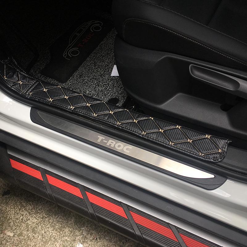 VW T-Roc MQB Silber Einstiegs Leisten Tür Schweller Auflage Abdeckung