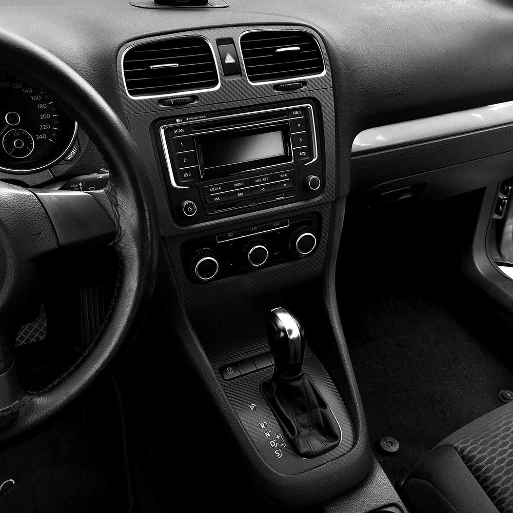 VW Golf 6 Mittelkonsole Armaturenbrett Luftdüsen Lüftungsgitter Schaltehebel Getriebe Gehäuse Aufkleber Etikett