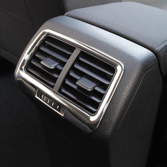 VW Golf 7 Chrom Mittelkonsole Armlehne Luftdüsen Lüftung Abdeckung Rahmen