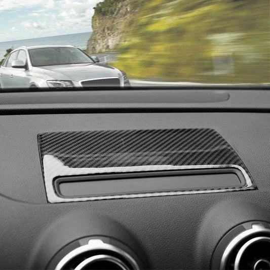 Audi A3 8V Carbon Mittelkonsole Armaturenbrett Bildschirm Rahmen Abdeckung