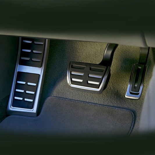 Audi Edelstahl Pedal Auflagen Kappen Gaspedal Kupplung Bremse Fußstütze